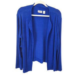 Chico's Royal Blue Open Front Cardigan Sjze 3/X Large